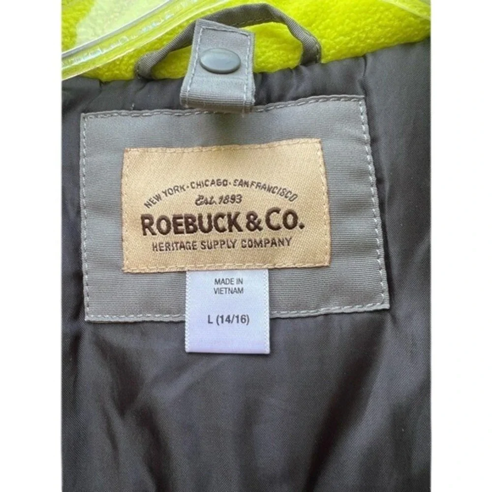 Roebuck And Co Insulated Coat‎ Black And Yellow Kids L 14/16